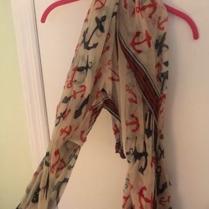 Anchor Print Blanket Scarf